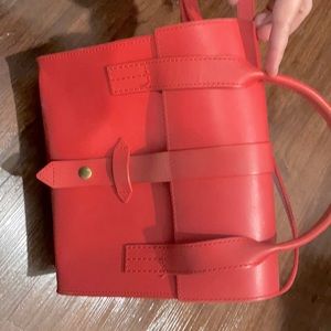 Oxford style crossbody red